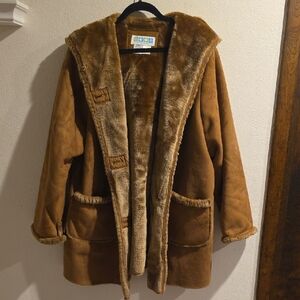 Outdoor Elements Vintage Faux Suede And Fur Lined Jacket